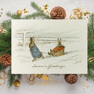 Beatrix Potter Kerstgroeten Feestdagen Kaart