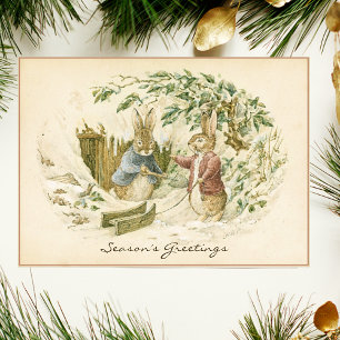 Beatrix Potter Kerstgroeten Feestdagen Kaart