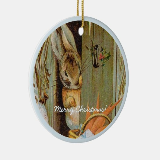 Beatrix Potter Kerstgroeten Keramisch Ornament (Rechts)