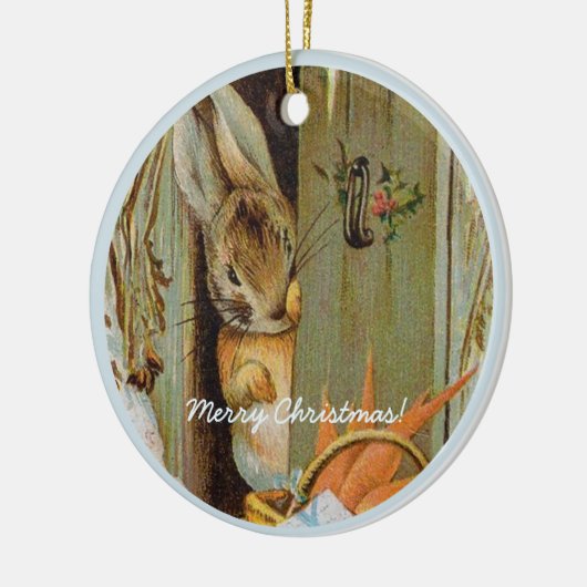 Beatrix Potter Kerstgroeten Keramisch Ornament (Links)