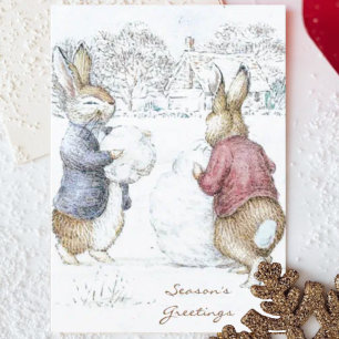 Beatrix Potter Kerstgroeten Vakantie Feestdagen Kaart