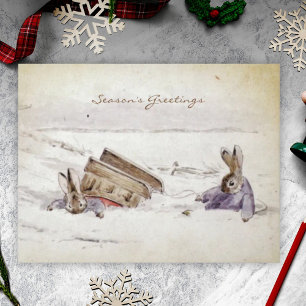 Beatrix Potter Kerstgroeten Vakantie Feestdagenkaart