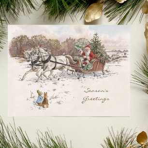 Beatrix Potter Kerstgroeten Vakantie Feestdagenkaart