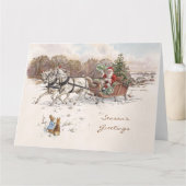 Beatrix Potter Kerstgroeten Vakantie Kaart (Voorkant)