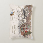 Beatrix Potter Kerstkonijnen en Kerstman Accent Kussen (Achterkant (Verticaal))