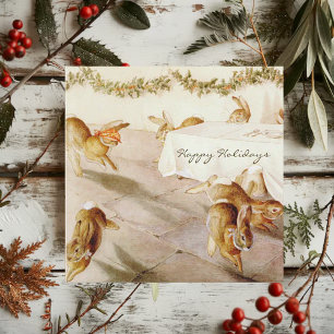 Beatrix Potter Konijnenkerstvakantie Feestdagenkaart