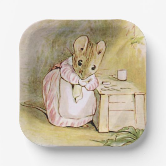 Beatrix Potter Lady Papier Borden Papieren Bordje (Voorkant)