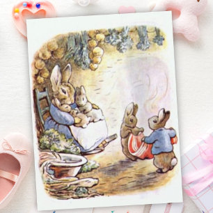 Beatrix Potter mama en Twins uit Benjamin Bunny Briefkaart