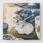  Beatrix Potter Mice Tailor van Gloucester Vierkante Klok (Voorkant)