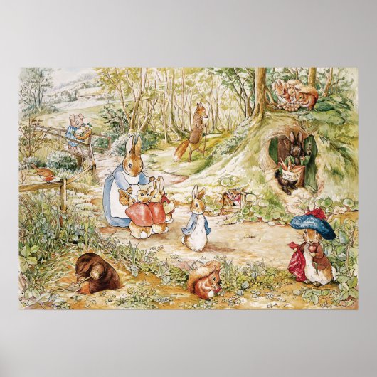 Beatrix Potter Peter en Vrienden Boswandeling Poster (Voorkant)