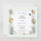 Beatrix Potter Peter het Konijn Baby shower Kaart (Voorkant)
