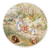 Beatrix Potter Peter het Konijn en Vrienden Keramische Knop (Voorkant)