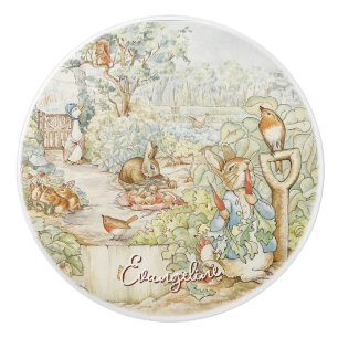 Beatrix Potter Peter het Konijn en Vrienden Keramische Knop