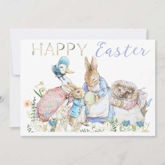 Beatrix Potter Peter het konijn Pasen Kaart (Voorkant)