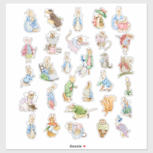 Beatrix Potter Peter Konijn en Vrienden Sticker (Vel)