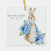 Beatrix Potter Peter Rabbit Blue Gepersonaliseerde Keramisch Ornament (Voorkant)