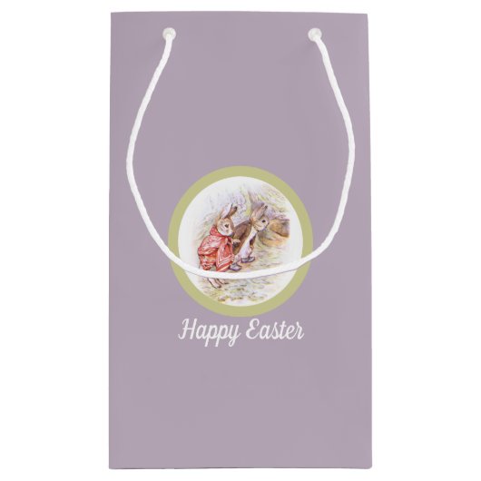 Beatrix Potter Peter Rabbit Custom Gift Bag Klein Cadeauzakje (Achterkant)