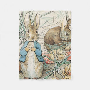 Beatrix Potter Peter Rabbit en Benjamin Bunny Fleece Deken