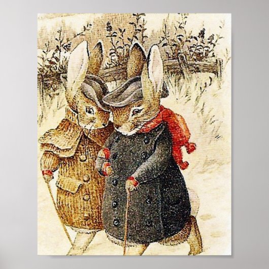 Beatrix Potter - Peter Rabbit Winter Walk Poster (Voorkant)