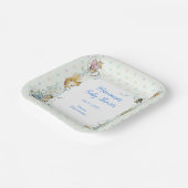 Beatrix Potter Polka Dot Rabbit Peter Baby shower Papieren Bordje (Gebogen)