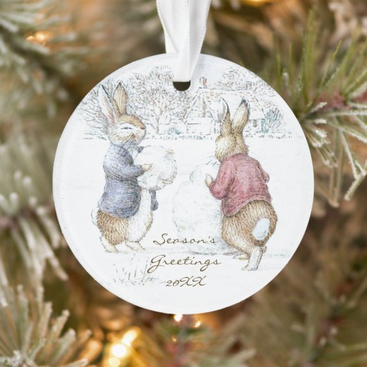 Beatrix Potter Rabbits et Snowman Noël (Arbre)