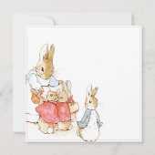 Beatrix Potter Roze Baby shower Kaart (Achterkant)