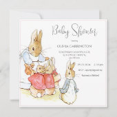 Beatrix Potter Roze Baby shower Kaart (Voorkant)