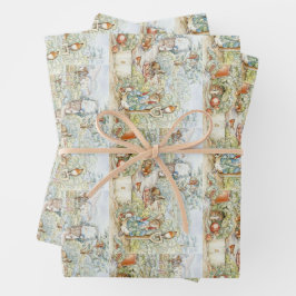 Beatrix Potter Storybook Characters Garden Inpakpapier Vel
