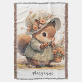 Beatrix Potter Style Baby Squirrel Deken (Voorkant Verticaal)