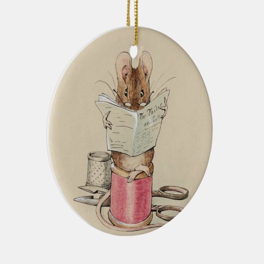  Beatrix Potter Tailor of Gloucester Mouse Keramisch Ornament (Rechts)