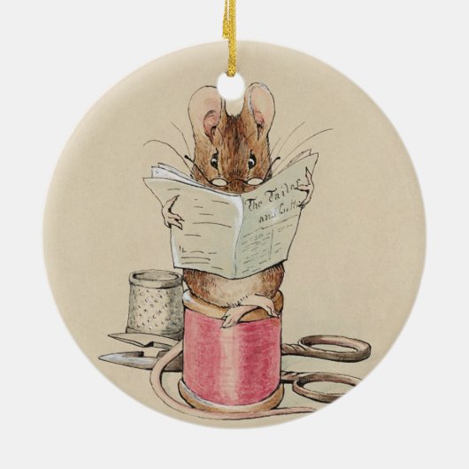  Beatrix Potter Tailor of Gloucester Mouse Keramisch Ornament (Achterkant)