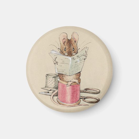 Beatrix Potter Tailor of Gloucester Mouse Magneet (Voorkant)