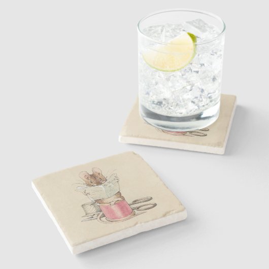  Beatrix Potter Tailor of Gloucester Mouse Stenen Onderzetter (Zijkant)