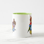 Beatrix Potter-tekens: Freehand-kunst: Dieren Tweekleurige Koffiemok (Center)