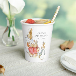 Beatrix Potter Vintage Rabbit Baby shower Papieren Bekers