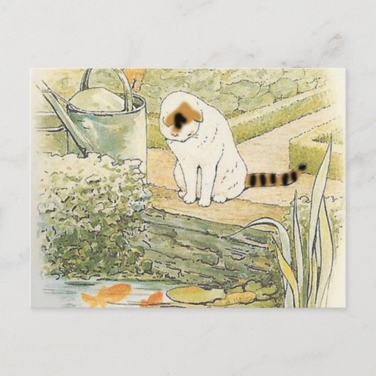 Beatrix Potter - Witte kat Briefkaart (Voorkant)