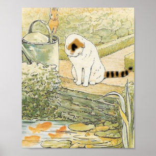 Beatrix Potter - Witte kat Poster