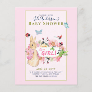 Beatrix  Rabbit Pink Waistcoat Girls Event Flyer