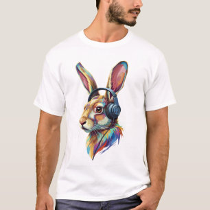 Beats & Ears – Abstract Konijn in Vibes T-shirt