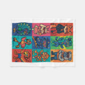 Beats en beesten fleece deken (Voorkant (Horizontaal))