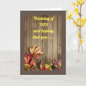 BEATUTIQUE **THANKSGIVING** CARTE JUSTE POUR "VOUS (Fleur jaune)