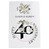 Beau 40e anniversaire moyen sac cadeau (Dos)