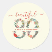 Beau à 80 Anniversaire Sticker (Devant)