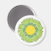 Beau aimant en fleurs - Vert (Recto/Verso)