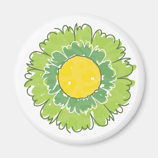 Beau aimant en fleurs - Vert (Devant)