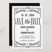 Beau Amour Enregistrer La Carte Date (Devant / Derrière)