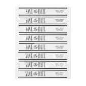 Beau Amour Sauvez La Date Wraparound Étiquette (Feuille)