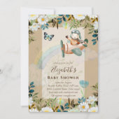 Beau amusant Pilote Bébé Garçons Douche Invitation (Devant)