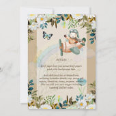 Beau amusant Pilote Bébé Garçons Douche Invitation (Dos)