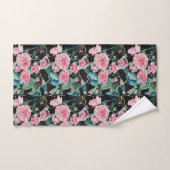 Beau Ancien Roses Roses Rose Ensemble de serviette (Serviette à main)